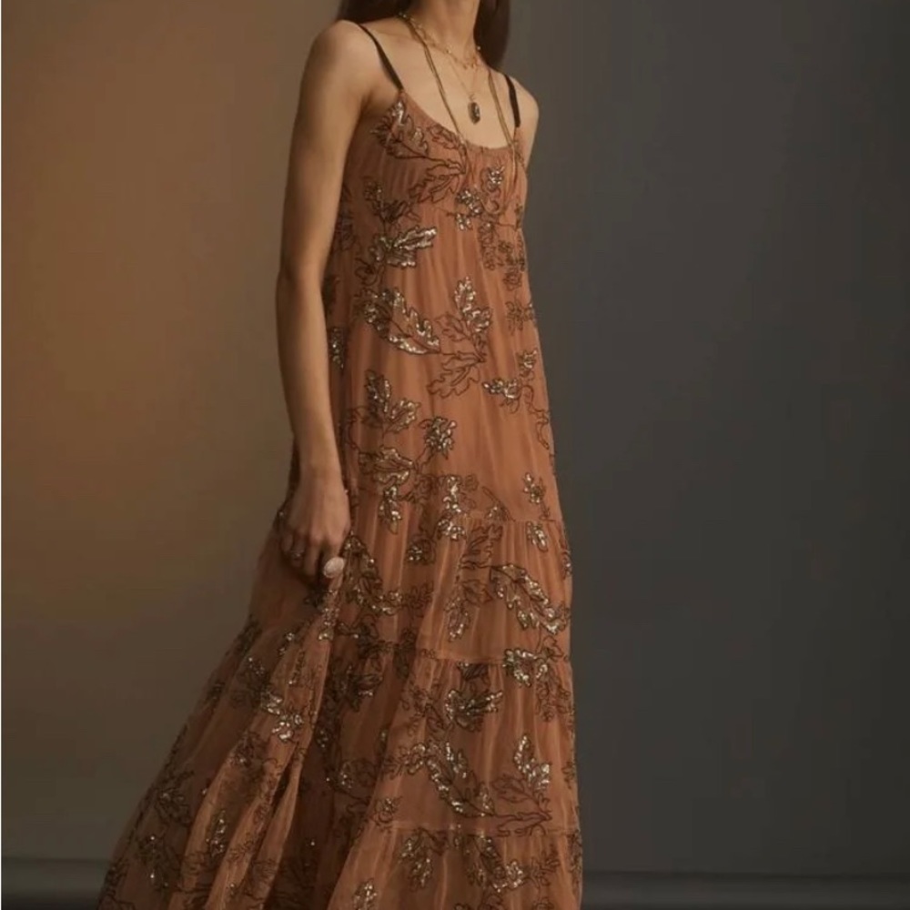 Maeve Sequin Tulle MIDI Dress
